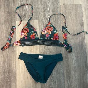 flower triangle bikini